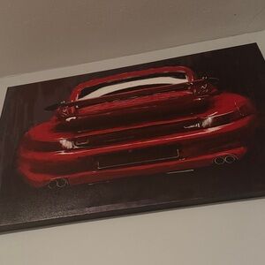 Red Sports Car Canvas Art